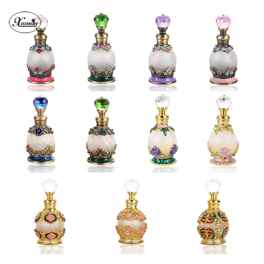 Perfume Fragrance Attar - Botella de Perfume recargable de Metal,