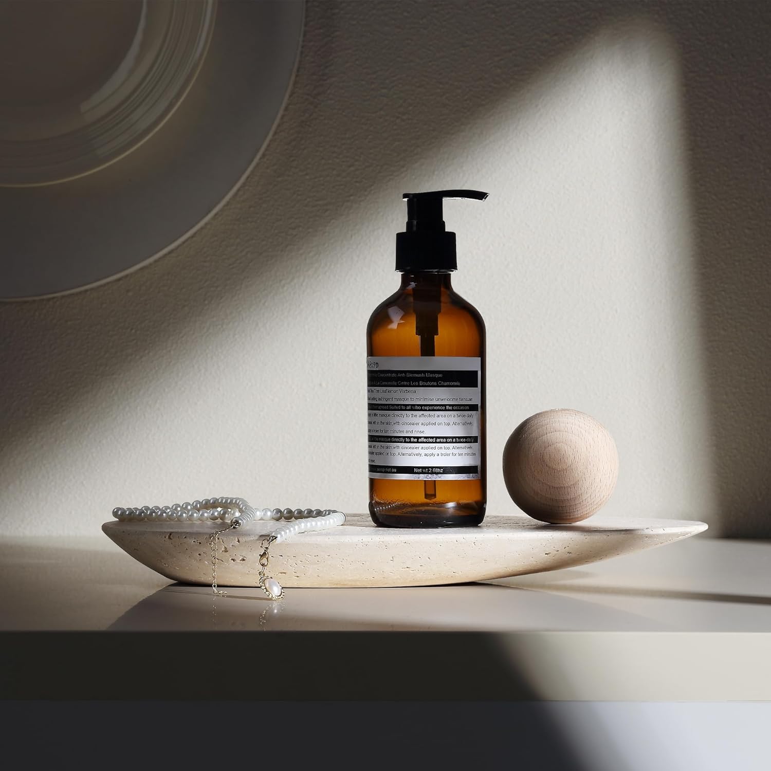 Perfume Fragrance House - Bandeja de Travertino para Baño y